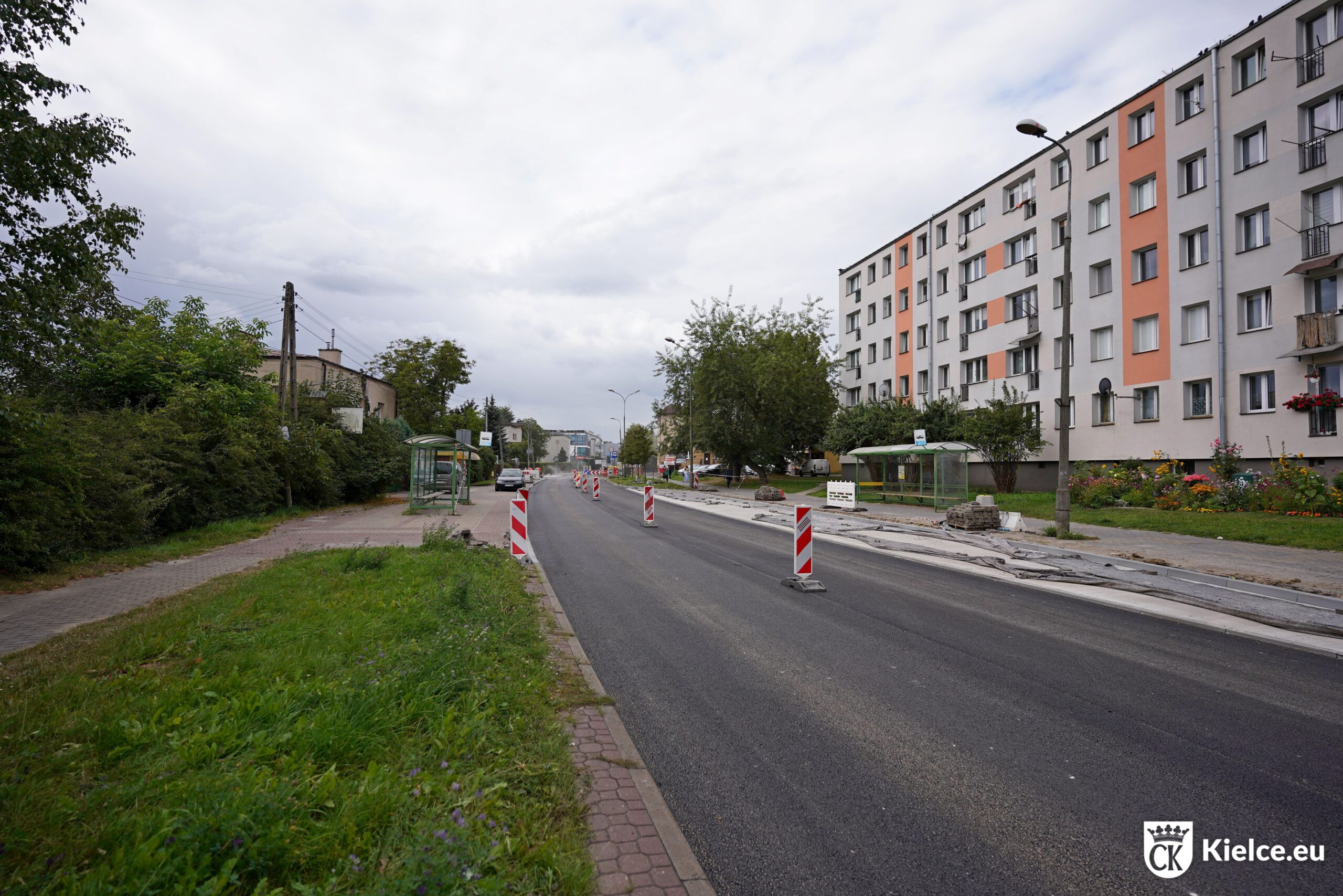 Ulica Szczecińska w kierunku skrzyżowania z ulicą Zagórską